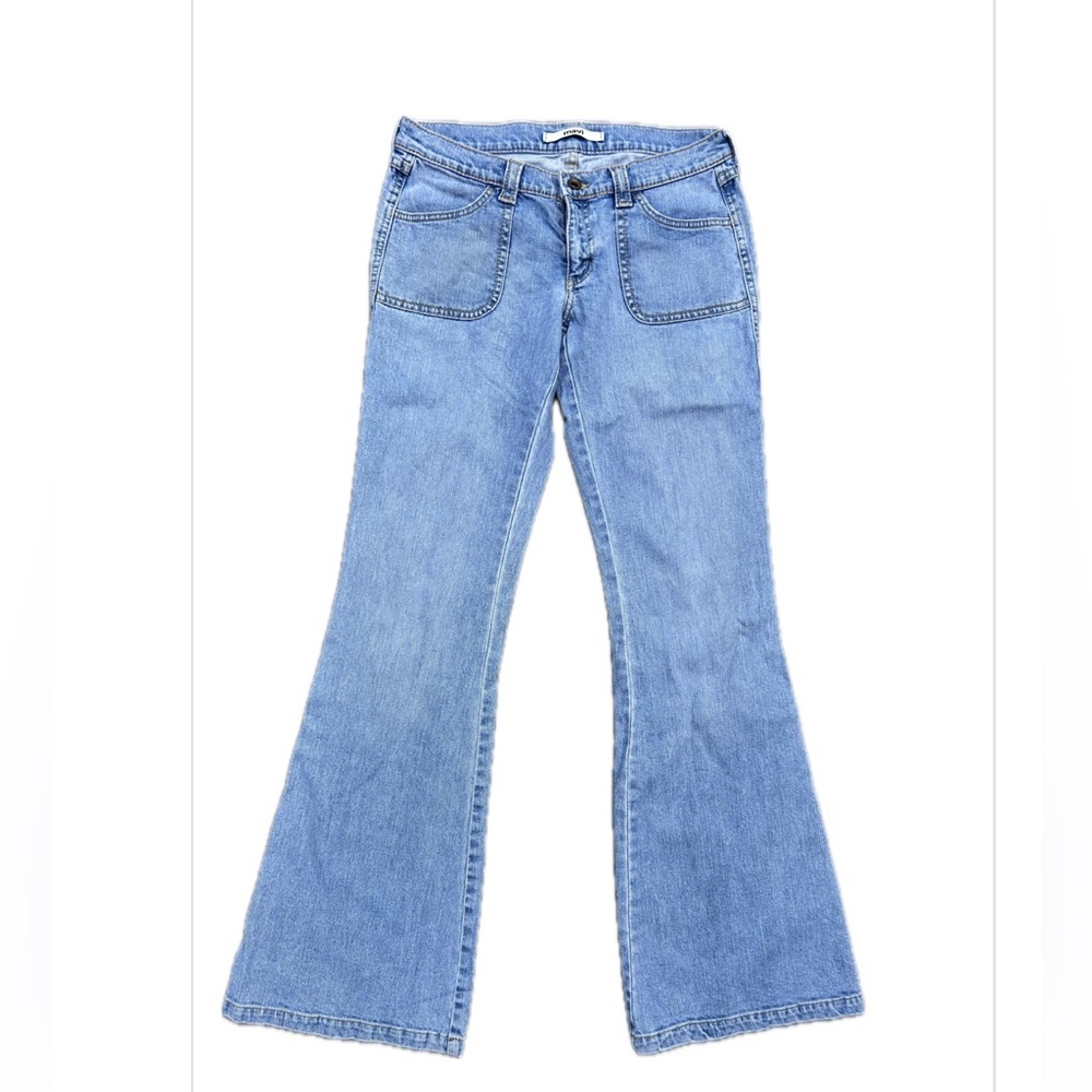 Mavi Blue Flare Wide Leg Jeans low cut boot bell bottom 29